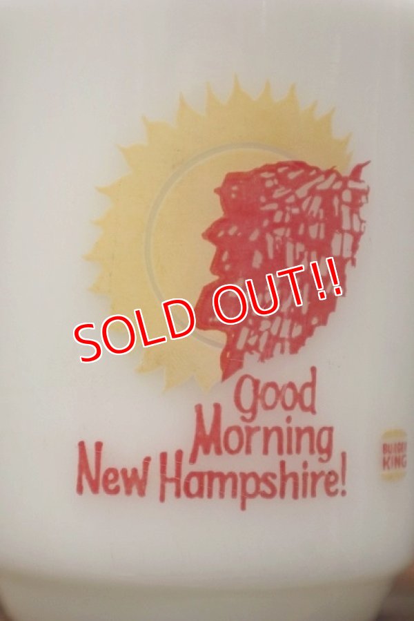 画像2: kt-220301-13 BURGER KING / Anchor Hocking 1980's〜 "Good Morning New Hampshire!" 9 oz Mug