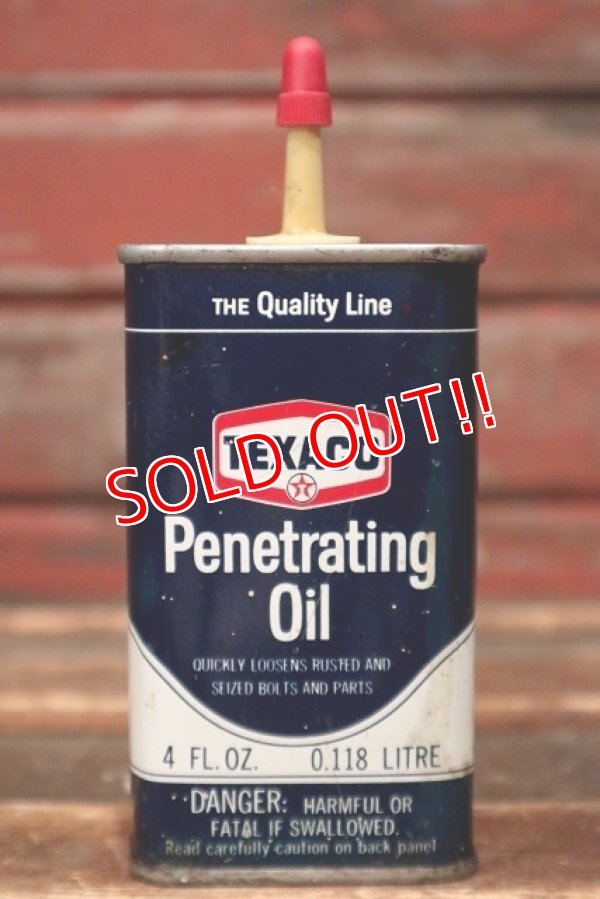 画像1: dp-220401-166 TEXACO / 1960's-1970's Penetrating Oil Can