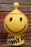 画像1: dp-220401-39 McCOY POTTERY / 1970's Smiley Face Cookie Jar