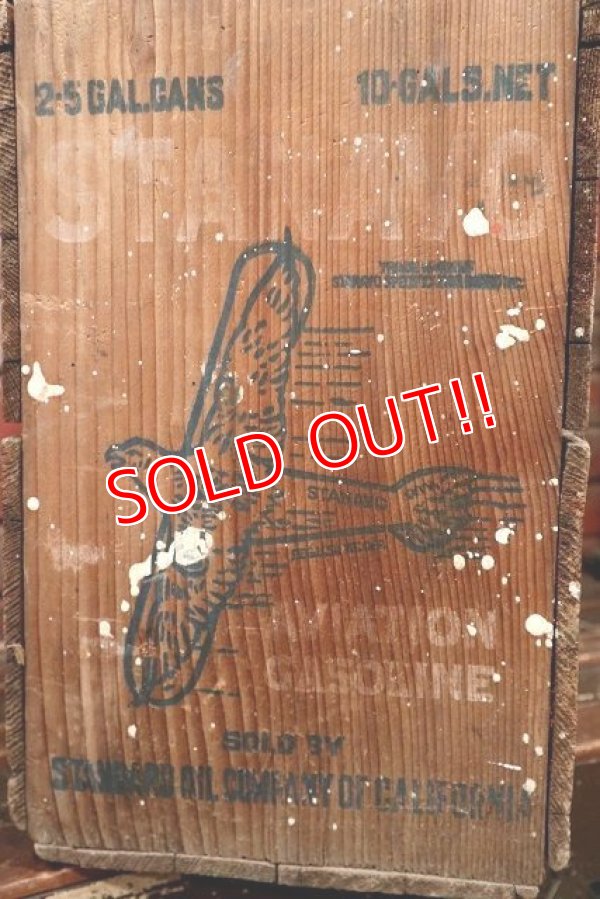 画像2: dp-220401-59 STANAVO(Standard Oil California Avitation) / 1940's Wood Box