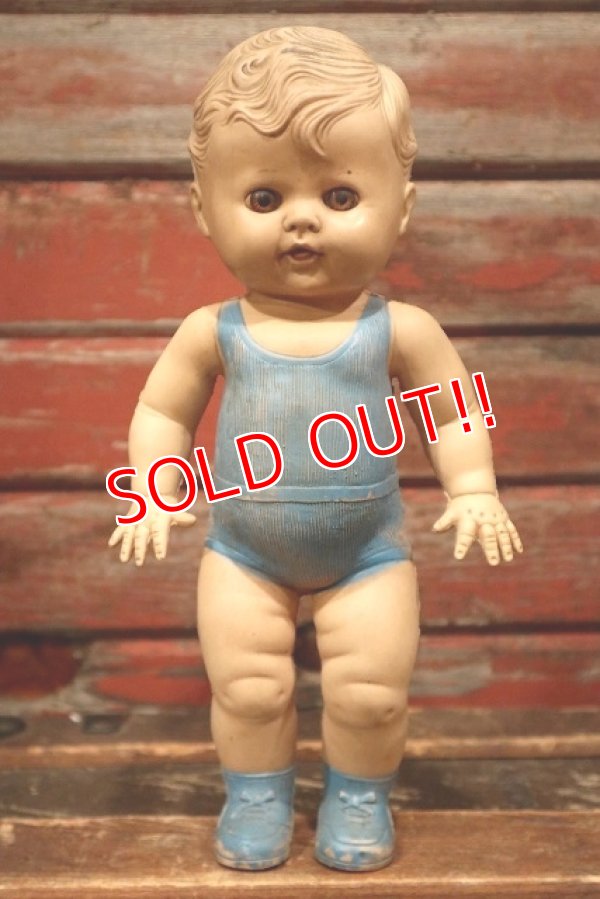 画像1: ct-220401-36 SUN RUBBER / 1950's Rubber Doll