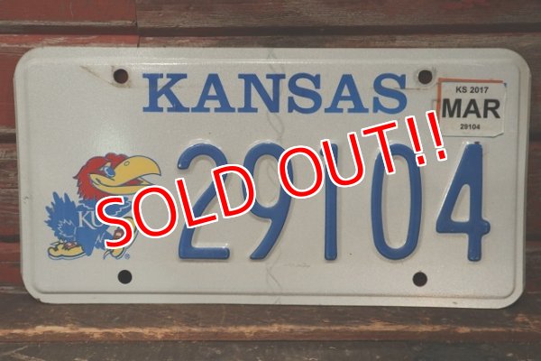 画像1: ct-220401-32 University of Kansas / KANSAS JAYHAWKS License Plate