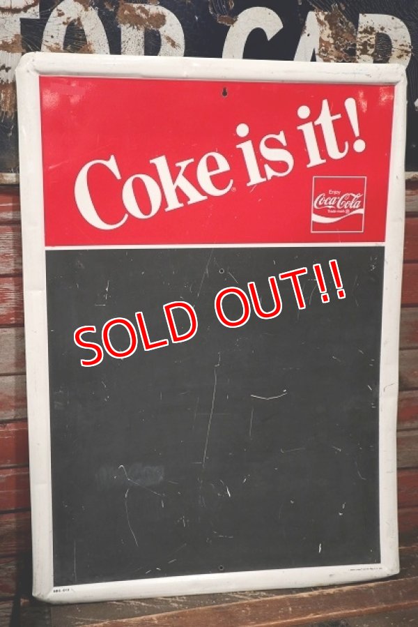 画像1: dp-220401-42 Coca Cola / 1984 "Coke is it!"  Menu Chalk Board Sign