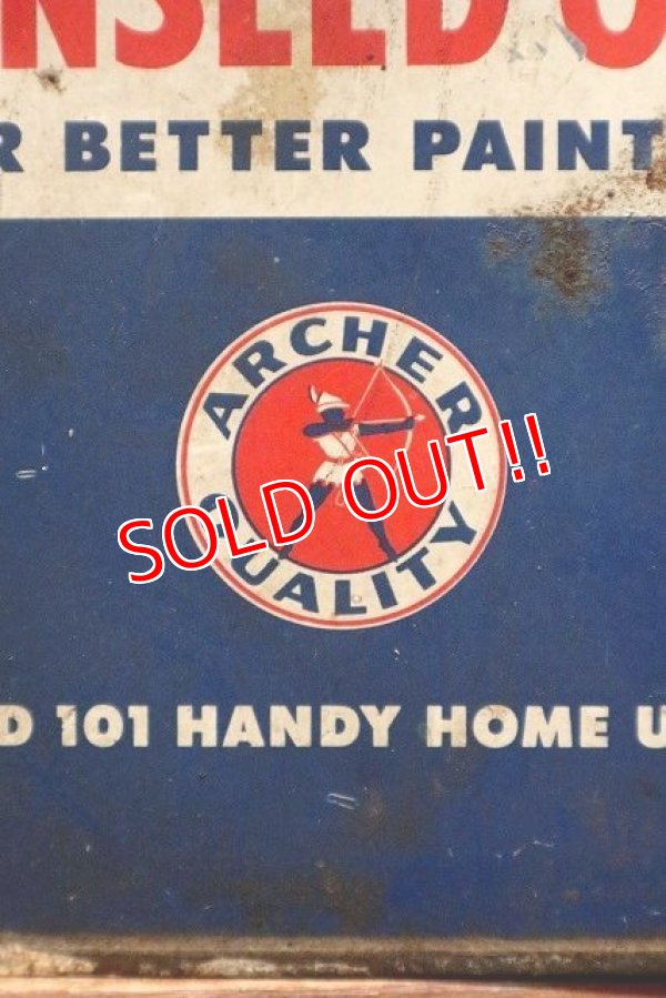画像2: dp-220401-240 ARCHER BRAND / Vintage LINSEED OIL Can