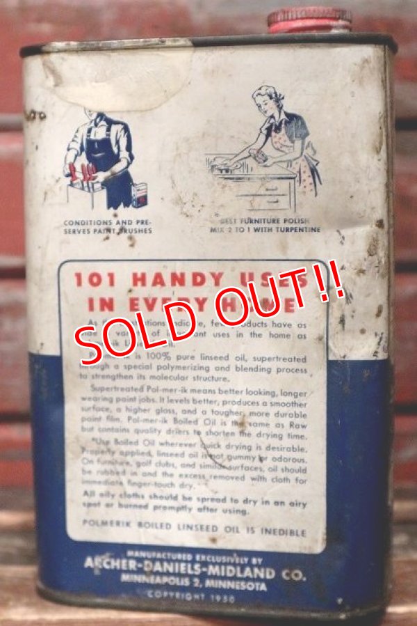画像4: dp-220401-240 ARCHER BRAND / Vintage LINSEED OIL Can