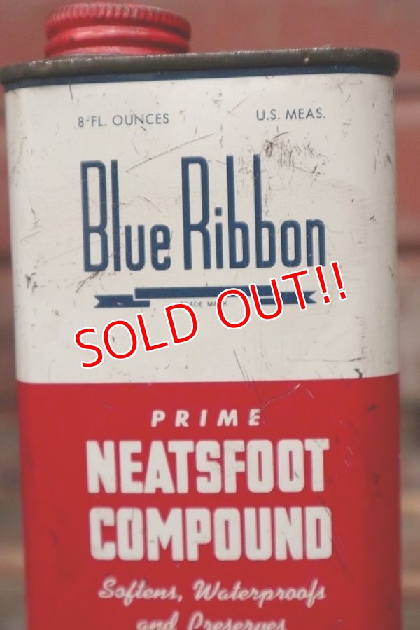 画像2: dp-220401-214 Blue Ribbon / 1950's-1960's NEATSFOOT COMPOUND Can