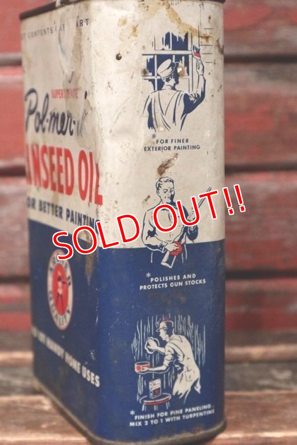 画像6: dp-220401-240 ARCHER BRAND / Vintage LINSEED OIL Can