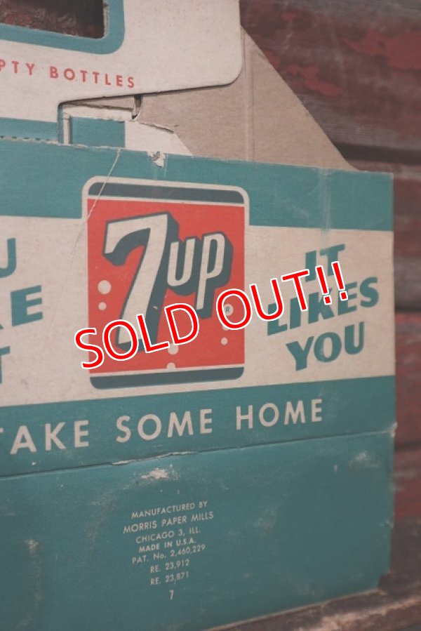 画像2: dp-220401-273 7up / 1950's Paper Bottle Carrier