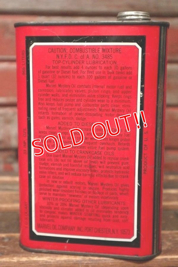 画像2: dp-220401-242 MARVEL MYSTERY OIL / ADD TO GAS AND OIL 1 U.S.QUART Can