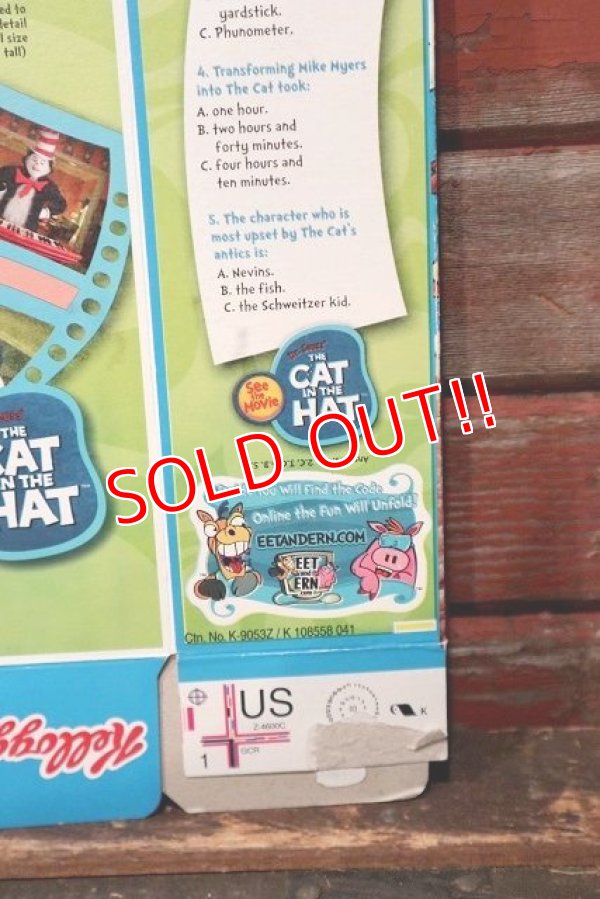 画像8: ct-220401-78 Kellogg's / RICE KRISPIES 1995 THE CAT IN THE HAT Cereal Box