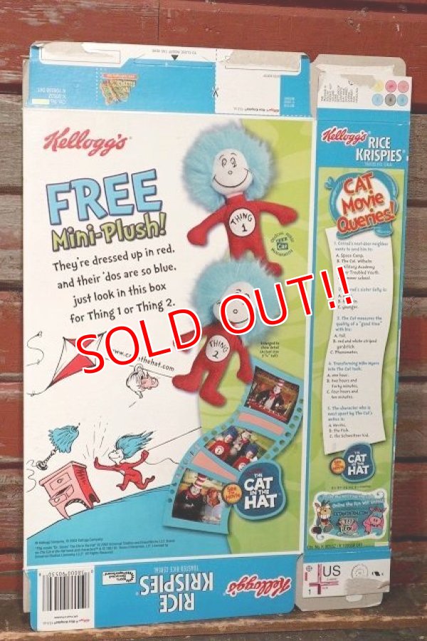 画像6: ct-220401-78 Kellogg's / RICE KRISPIES 1995 THE CAT IN THE HAT Cereal Box