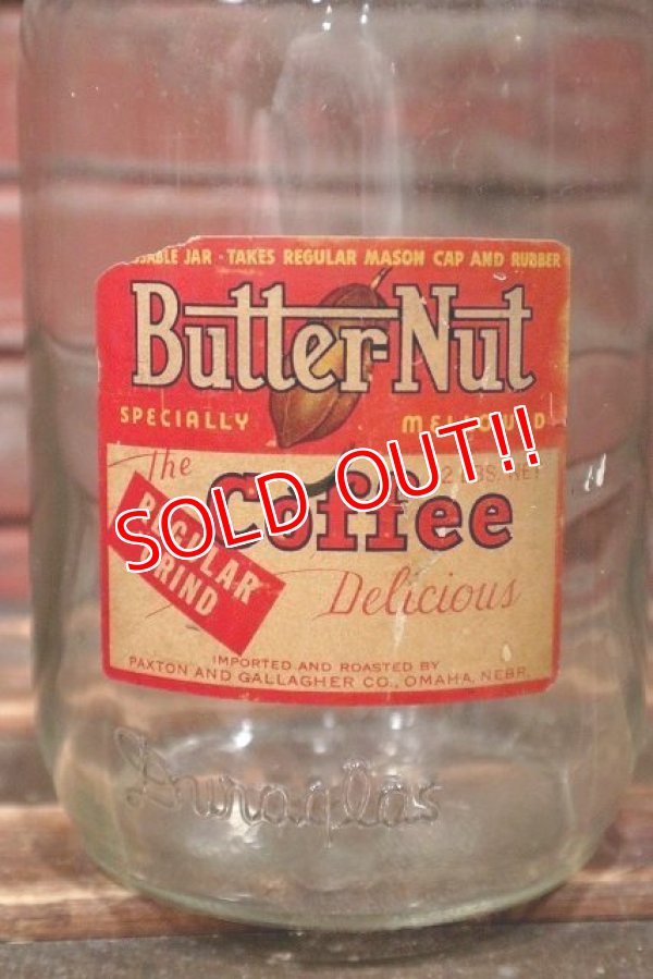 画像2: dp-220501-01 Butter-Nut Coffee / 1940's Glass Jar