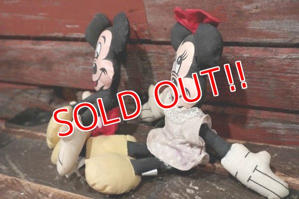 画像6: ct-220401-50 Mickey Mouse & Minnie Mouse / 1970's Rag Doll Set