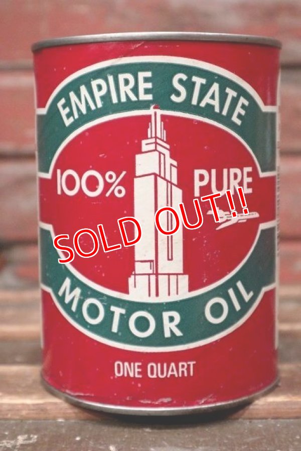 画像1: dp-220301-76 EMPIRE STATE / 1950's MOTOR OIL One U.S. Quart Can