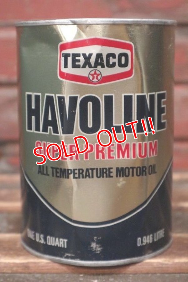 画像1: dp-211210-52 TEXACO / HAVOLINE SUPER PREMIUM OIL One U.S. Quart Can