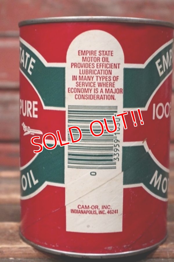 画像4: dp-220301-76 EMPIRE STATE / 1950's MOTOR OIL One U.S. Quart Can