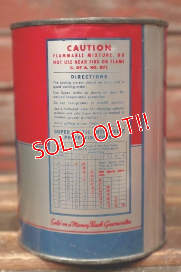画像3: dp-220301-64 Super ARCTIC / 1950's ANTI-FREEZE Stops Rust One U.S. Quart Can