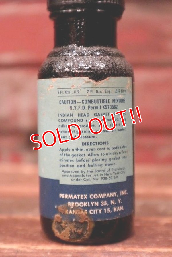 画像3: dp-220501-06 INDIAN HEAD / 1950's Gasket Shellac Compound Bottle