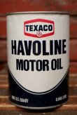 画像1: dp-220401-195 TEXACO / HAVOLINE MOTOR OIL One U.S. Quart Can