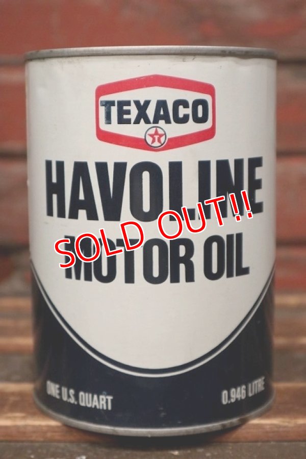 画像1: dp-220401-195 TEXACO / HAVOLINE MOTOR OIL One U.S. Quart Can