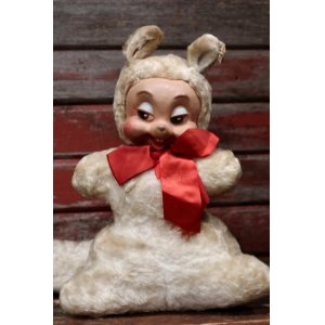 画像: ct-220501-42 My-Toy / 1960's Squirrel Rubber Face Plush Doll