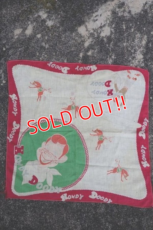 画像1: ct-220401-81 Howdy Doody / 1950's Handkerchief Bandana