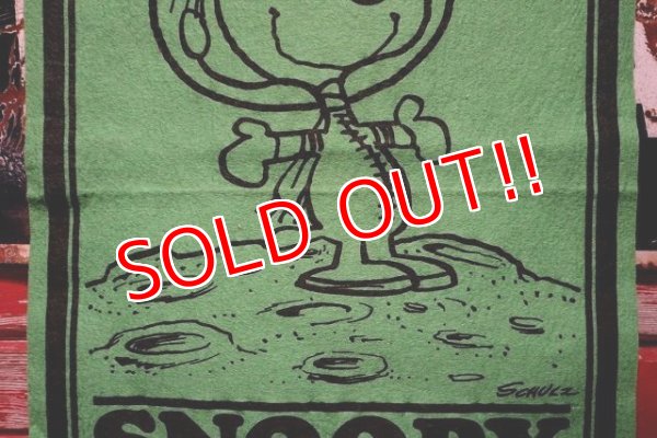 画像4: ct-220501-07 PEANUTS / 1960's Snoopy Banner "The Moon Is Made of American Cheese!"