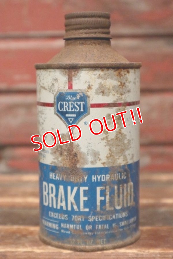 画像1: dp-220401-187 Blue CREST / HEAVY DUTY HYDRAULIC BRAKE FLUID 12 FL.OZ. Can