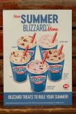 画像1: dp-220401-28 Dairy Queen / Store Menu Card Sign 2018 "SUMMER BLIZZARD"