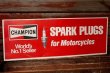 画像1: dp-220501-74 CHAMPION / SPARK PLUGS Vintage Paper Sign