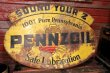 画像1: dp-220501-15 PENNZOIL / 1950's Metal Sign