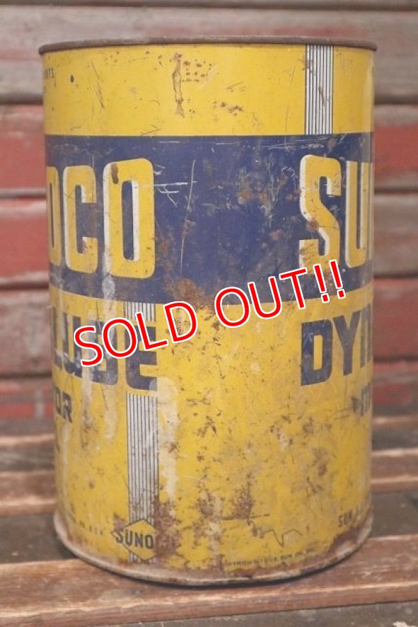 画像3: dp-220501-71 SUNOCO DYNALUBE / 1940's 5 U.S. QUART Motor Oil Can