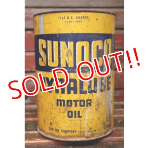 画像: dp-220501-71 SUNOCO DYNALUBE / 1940's 5 U.S. QUART Motor Oil Can