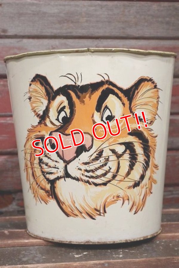 画像1: ct-220501-56 Esso Tiger / CHEINCO 1960's Tin Trash Can