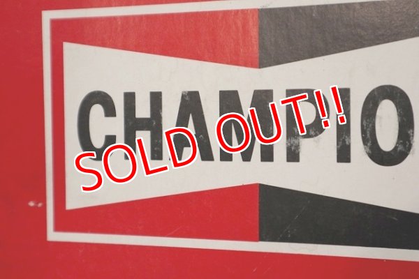 画像6: dp-220501-74 CHAMPION / SPARK PLUGS Vintage Paper Sign