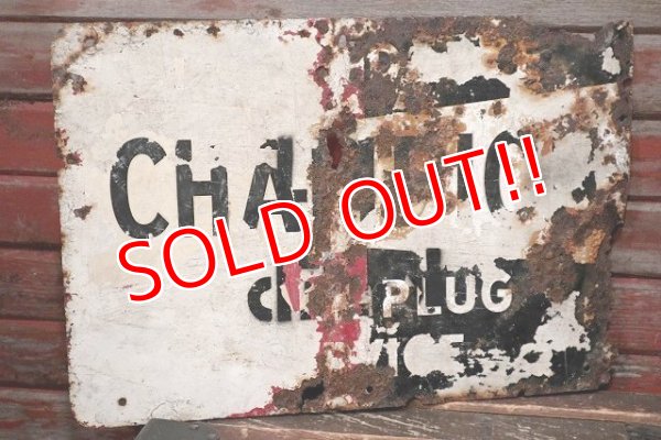 画像4: dp-220501-74 CHAMPION / SPARK PLUGS 1950's Metal Sign