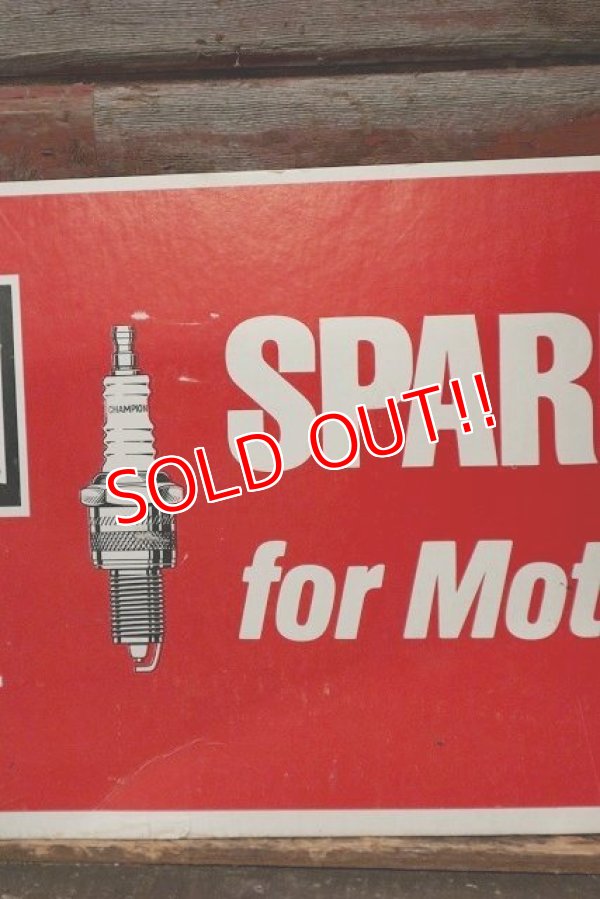 画像3: dp-220501-74 CHAMPION / SPARK PLUGS Vintage Paper Sign