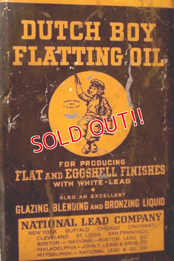 画像2: dp-220501-16 DUTCH BOY / 1940's FLATTING OIL ONE GALLON Can