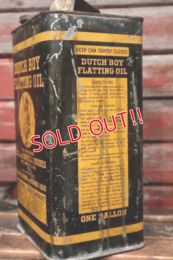 画像5: dp-220501-16 DUTCH BOY / 1940's FLATTING OIL ONE GALLON Can