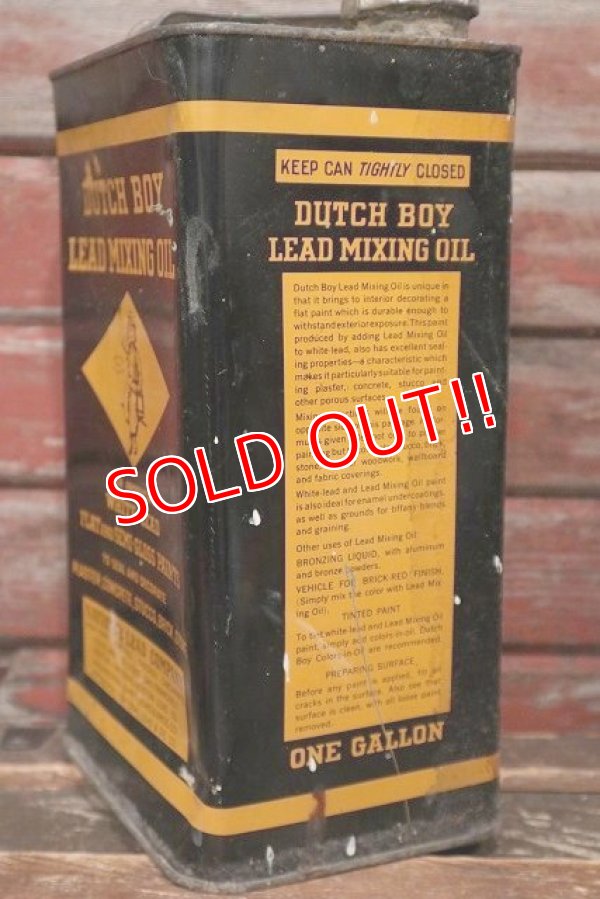 画像5: dp-220501-34 DUTCH BOY / 1940's LEAD MIXING OIL ONE GALLON Can