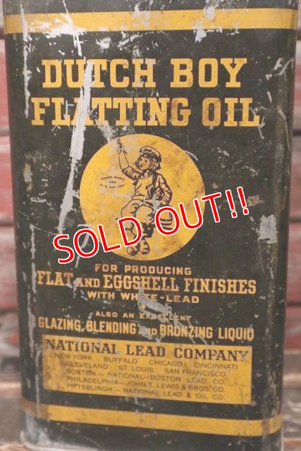 画像3: dp-220501-16 DUTCH BOY / 1940's FLATTING OIL ONE GALLON Can
