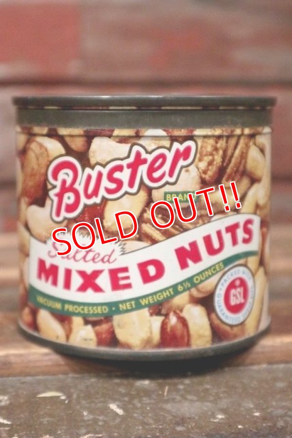 画像1: dp-220501-101 Buster BRAND / Salted MIXED NUTS Vintage Can