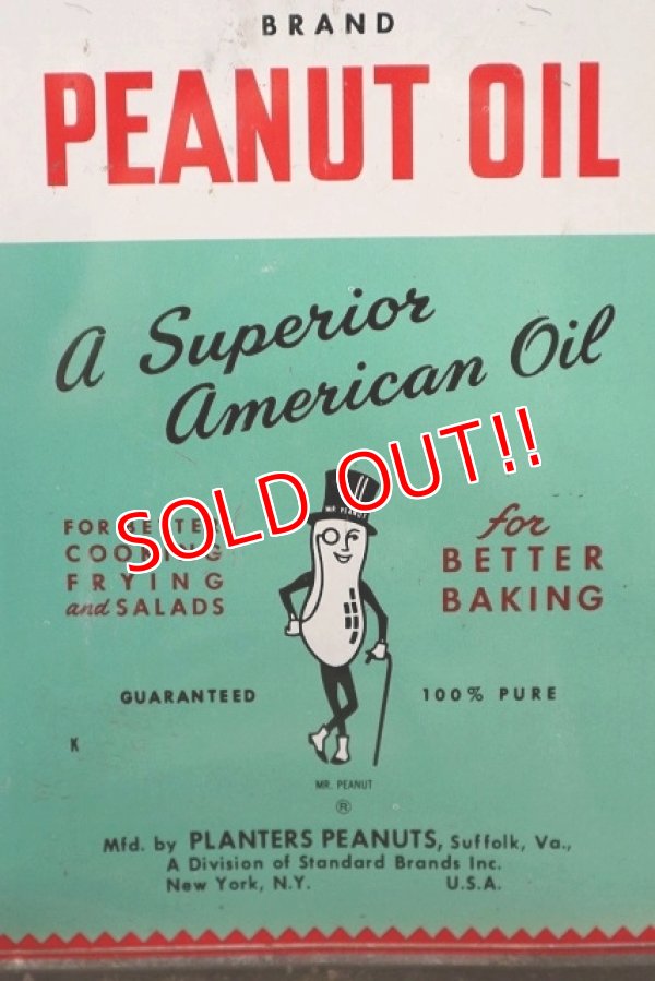 画像2: ct-220501-50 PLANTERS / MR.PEANUT 1960's NOVALA PEANUT OIL 5 GALLONS Can