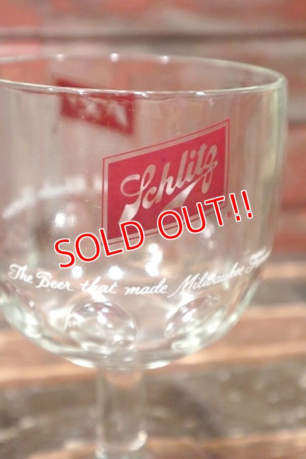 画像2: gs-220501-05 Schlitz / 1980's〜 Goblet Glass