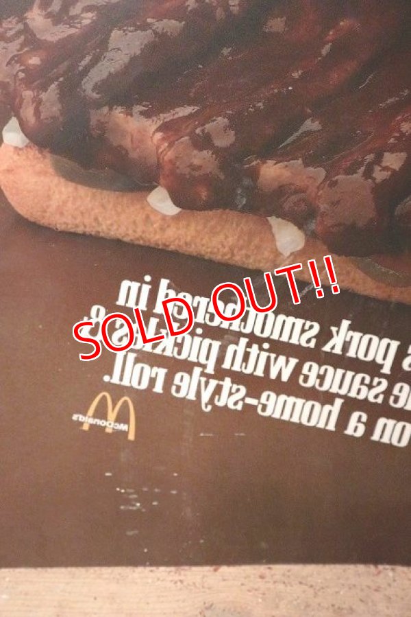 画像8: dp-220501-67 McDonald's / 1989 Translite "McRIB SANDWICH"