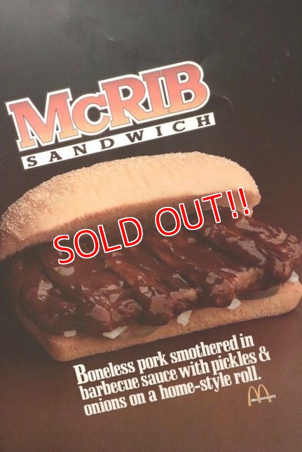 画像2: dp-220501-67 McDonald's / 1989 Translite "McRIB SANDWICH"