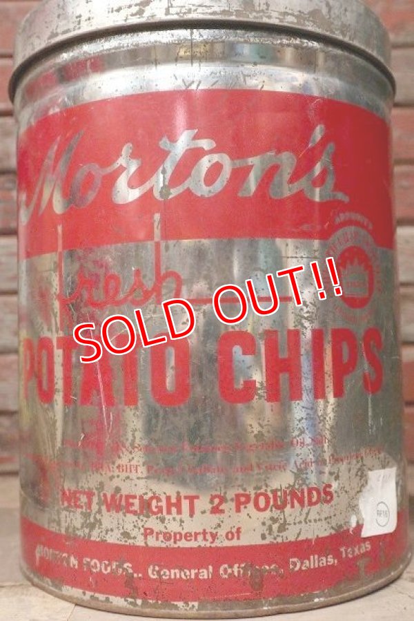 画像2: dp-220501-21 Morton's / Vintage Potato Chips Can
