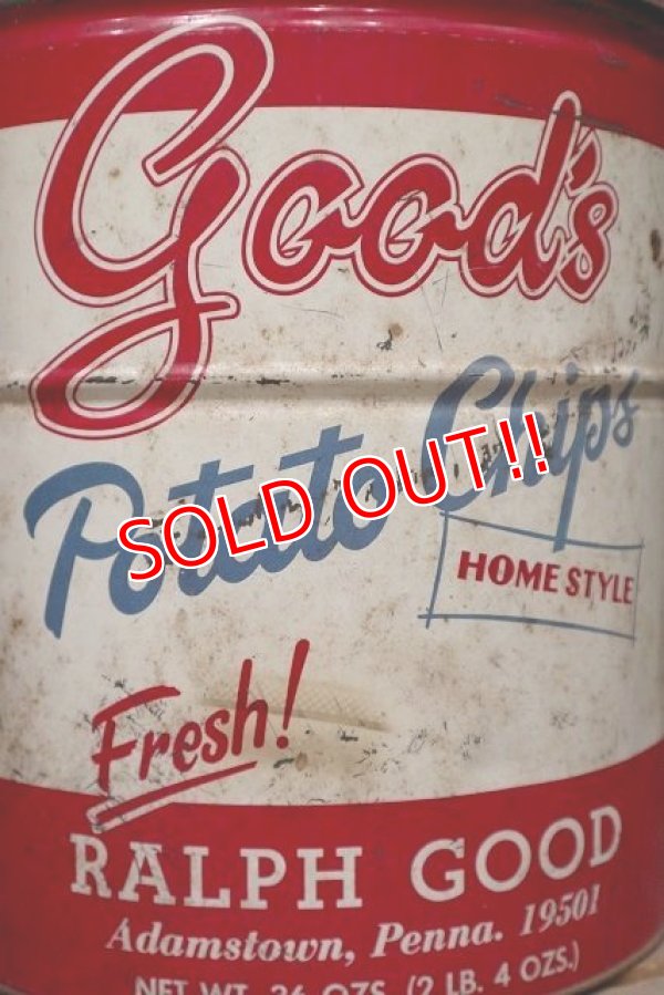画像2: dp-220501-21 good's / Vintage Potato Chips Can