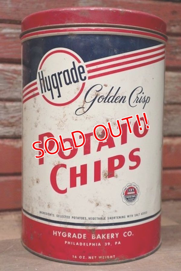 画像1: dp-220501-21 Hygrade Golden Chips / Vintage Potato Chips Can