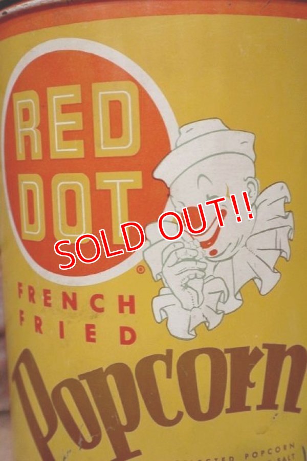 画像2: dp-220501-21 RED DOT / Vintage Pop Corn Can